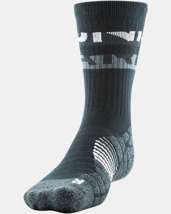 Men's UA Elevated 3-Pack Crew Socks, Black, pdpMainDesktop image number 5